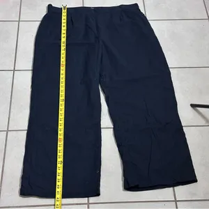 Abercrombie & Fitch‎ Women Black/Navy Blue Wide Leg Pants Pull On size XL thumbnail 7