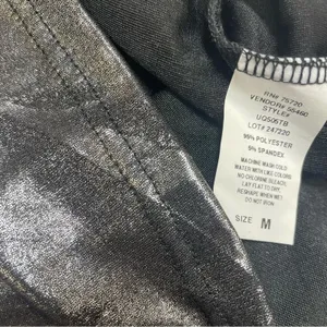 BKE Metallic Shimmer Cami Tank Top Silver Black V-Neck Spaghetti Strap Medium thumbnail 9