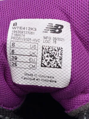 New Balance All Terrain Womens Running Shoes 8 Black Purple Mesh 412 V3 TechRide thumbnail 3