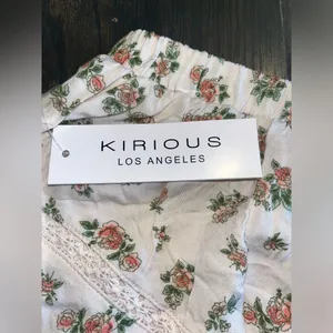 Kirious LA Vintage Floral Lace Trim Shorts Cottagecore Romantic‎ Loungewear F33 thumbnail 2
