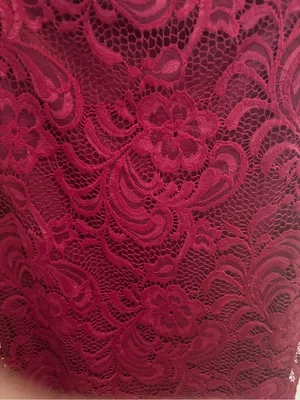 Ambience I Off-Shoulder Lace Sheath Dress in Burgundy NWT thumbnail 4