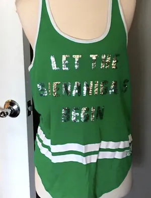 Victorias Secret PINK Bling St Patrick's Day Tank Top thumbnail 1