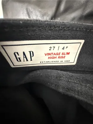 GAP Black Straight-Leg Faux Leather Pants thumbnail 5