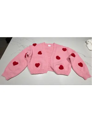 NEW Luna Ivy Anthropologie Pink Cardigan Sweater L thumbnail 2