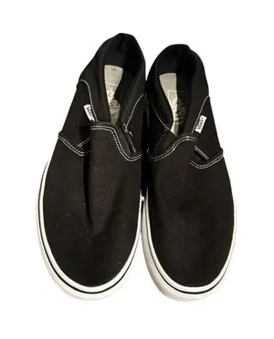 Vans Asher Women's Black & White Slip-on Shoes thumbnail 1