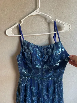 Long blue prom dress Size 0 thumbnail 2