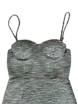 Lovers + Friends Women’s Aubrey Metallic Tweed Fit And Flare Mini Dress Size XS thumbnail 3