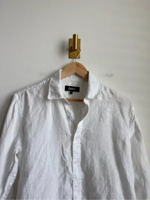 Quince White 100% Linen Oversized Button Down Shirt Womens Small thumbnail 6