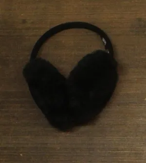 Madden NYC Womens Faux Fur Earmuffs Fuzzy Black thumbnail 1