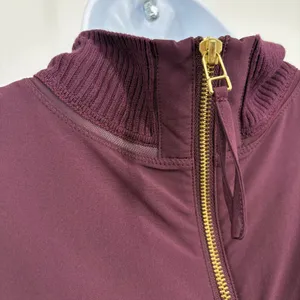 Athleta Initiative Mock Neck Mini Shift Dress Women SM Tall Plum Sleeveless Zip thumbnail 8