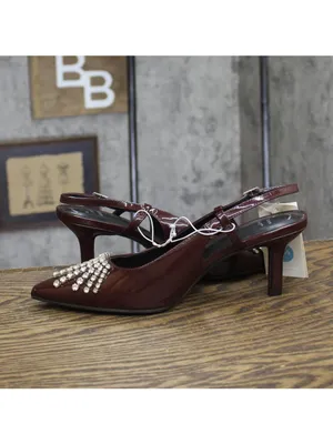 NWT A New Day Womens Serafina Heels Rhinestone 94661783 Burgundy Red 7.5M thumbnail 8