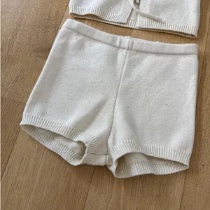 Peppermayo Knit Top & Shorts Set Sequins Ownley Size XS Cream Silver thumbnail 3