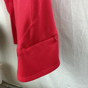 North Face Women's Pink Long Sleeve Quarter Zip Neck Fleece Athletic Top M thumbnail 4
