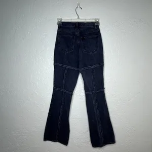 Pacsun High Rise Bootcut Jeans Black Patchwork Distressed‎ Denim 26 thumbnail 3