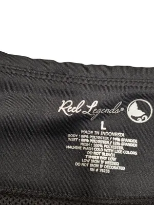 Reel Legends Womens Black Activewear Shorts With Back Zipper Pocket Size Large thumbnail 3