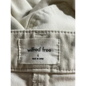 Aritzia Wilfred Free Women's Beige High Rise Wide Leg Baggy Trousers Pants Sz 6 thumbnail 5