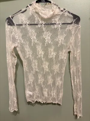 Sheer top White thumbnail 1