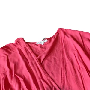 Young Fabulous & Broke Short Sleeve Wrap Dress Bold Pink Flowy Ruffle Medium NWT thumbnail 2