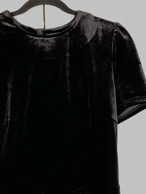 NOTUS Evening Gown Womens M Black Velvet Sheer Maxi Dress Formal Holiday NWT thumbnail 10
