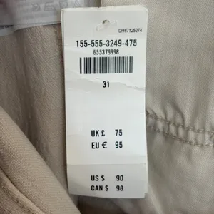 Abercrombie & Fitch Curve Love Ultra High Rise 90s Straight Jeans Beige 31‎ 12R thumbnail 9