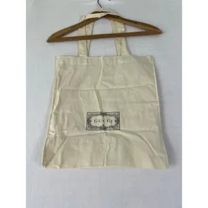 Gucci Tote Bag Unisex OS Cream Cotton Logo Shopper Dust Bag thumbnail 2