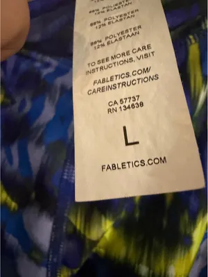 Fabletics Women's Large Blue Abstract Pattern Leggings thumbnail 4