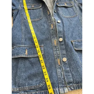 Cherokee womens denim cotton long sleeve trench car coat Size Medium with flaws thumbnail 8