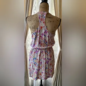 Parker Floral Racerback Silk Spaghetti Strap Mini Dress Size S thumbnail 6