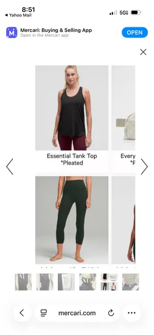 NWT Lululemon sheer black tank size 4 thumbnail 6