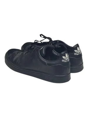 adidas ★ Stan Smith Low Profile Sneaker Tennis Shoes ★ Black Vegan Leather ★ 7M thumbnail 5