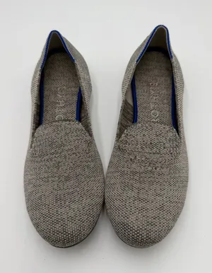 Rothy’s Women’s Size 8 Gray Knit Loafers Flats Blue Stripe Washable Shoes thumbnail 1