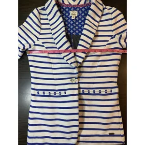 Hatley Nautical‎ Striped Jacket Blazer Womens Small Stretch Preppy Country Club thumbnail 8