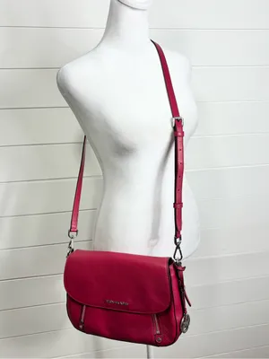 Michael Kors Handbag Bedford Legacy Leather Flap Crossbody Raspberry Pink thumbnail 14