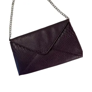 Jessica McClintock Purse Envelope Purple Formal Casual Chain Clutch Y2K Vintage thumbnail 5