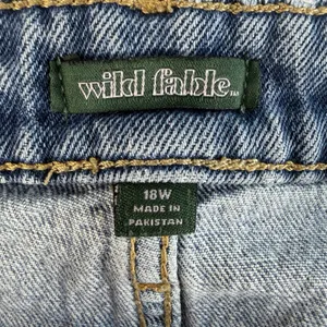 WILD FABLE Plus 18W Baggy Blue Jeans Highest Rise Busted Knees Pants Grunge Punk thumbnail 7