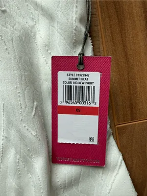 NWT Vince Camuto White Textured Maxi Dress - size XS thumbnail 6
