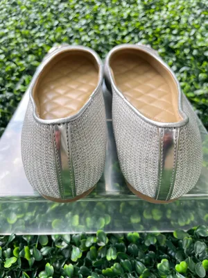 Michael Kors Silver Quilted-Trim Ballet Flats thumbnail 7