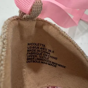JustFab Pink Floral Wedge Espadrilles thumbnail 9