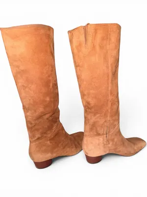 Vince Tall Suede Over-the-Knee Boots in Tan Suede thumbnail 5