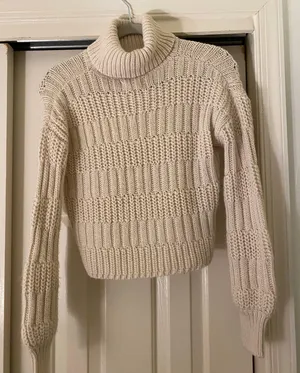 Arie Off White Turtleneck Sweater thumbnail 2
