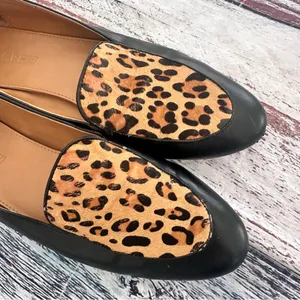 J. Crew Leopard Print Black Loafers thumbnail 3