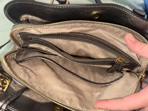 Michael Kors Purse Silver Metallic thumbnail 5