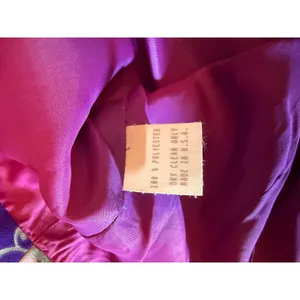 VTG Timoteo Corelli Purple Floral Button-Front Slip Dress Maxi 90s Whimsigoth thumbnail 9