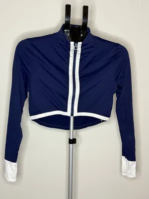 KINONA Athletic Zip Jacket | Women’s S/M | Navy with Contrast Trim thumbnail 2