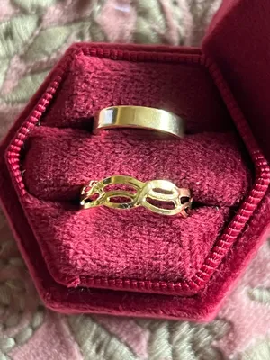 Women’s 10K Gold Plated Adjustable Size 2 Piece Toe Ring Set thumbnail 1