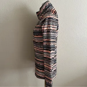 NIKE Pro Dri-Fit Hyperwarm Aztec Print 1/2 Zip Pullover Long Sleeve Top Sz. M thumbnail 6