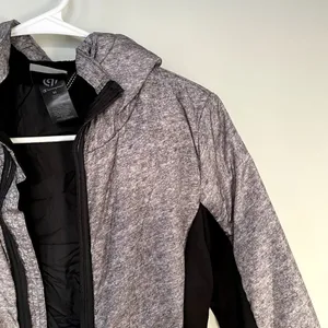 Champion‎ purple black winter coat comfortable casual full zip hood warm jacket thumbnail 2