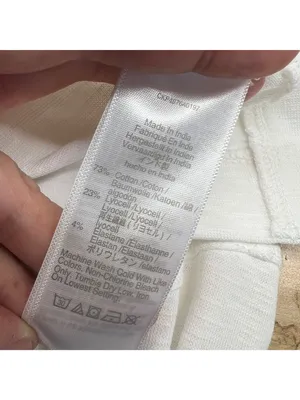 Madewell Bombay Minimalist Casual White Long Sleeve Henley Top Size XL NWT thumbnail 7
