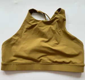 Lululemon Energy Bra High Neck Grape Leaf Green Yellow Size 10 Large Luxtreme thumbnail 1