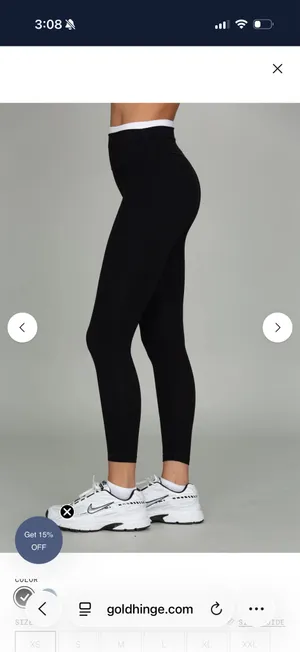Gold Hinge Black Double Layer StrydeForm Leggings Set thumbnail 5